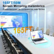 inalámbrico Transmisor y Receptor Inalámbrico  5G 2.4G Extender Kit Extensor Portáti PlugandPlay Transmisión Inalámbrica para Ordenador Portátil TV Box DVD Neflix - Blanco - Ver 6