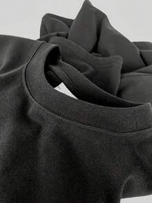 1pc Camiseta de Hombre 100% Algodón 180gsm con Citas de Escrituras Cristianas en Español Diseño de Montaña - Negra con Impresión Blanca, Camiseta Casual de Ajuste Regular para Atuendo Casual, Actividades al Aire Libre, Todas las Estaciones Co 100% algodón - 220g - Negro - Ver 5