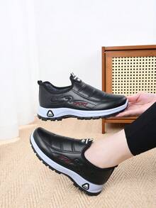 Women's Thick Sole Waterproof Snow Boots, Warm Lined Thick Winter Shoes, Outdoor Anti-Cold Boots, Middle-Aged Boots, Mom Shoes - Black - View 5