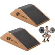 Bloques de sentadilla - 2 piezas - Cuñas inclinadas antideslizantes de alta densidad - Mejora fuerza y estabilidad; facilita sentadillas profundas y estiramiento de tobillo - 1 - Ver 2