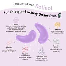 Grace &Amp; Stella Retinol Under Eye Patches For Puffy Eyes And Dark Circles - Restoring Gel Under Eye Masks With Hyaluronic Acid - Vegan Cruelty-Free Skincare, Birthday Gifts For Women (Purple, 24 Pairs) - ColorF - View 8