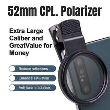 Tattoo Artist CPL Phone Lens Filter Clip On Anti Glare Polarized Filter For Tattoo Work Photography Smartphone Camera Accessory - Multicolor - View 6