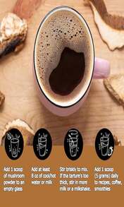 Suiyilary Mushroom Coffee, 10 Mushroom Extract Powder Blend Lion'S Mane, Reishi, Chaga, Cordyceps, Turkey Tail, Brain Supplements With Instant Coffee For Energy, Focus, Memory And Immunity 150g - Flavor NameC - 查看 6