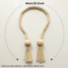 2 Pcs Strong Magnetic Curtain Tiebacks, Curtain Holdbacks, Outdoor Curtain Tiebacks, Hand-Woven Curtain Ties – Suitable For Halloween And Christmas Decorations,Room Decor