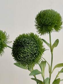 1 件人造花真实触感石竹绿球茎伯利恒星花逼真蒲公英带叶白色和绿色假花为餐桌中心装饰婚礼活动派对家居装饰增添一抹新鲜感 - 彩色 - 查看 4