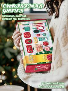 [Children's Makeup Toy Set] , Luxury Makeup Simulation Fashion Toy Set For Kids - Includes Realistic Lipstick, Eyeshadow, Brushes And More, Dress-Up Makeup Set Designed For Stylish Looks (For Pretend Play Only, Not For Actual Use)