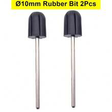 Easy Nail قطعتان من أغطية الرأس المطاطية لتقليم الأظافر أو الرمل، أكمام قاطع الأظافر بعمود 2.35 مم، إزالة جل الأظافر بالتقشير والرمل، #80 لعناية القدم