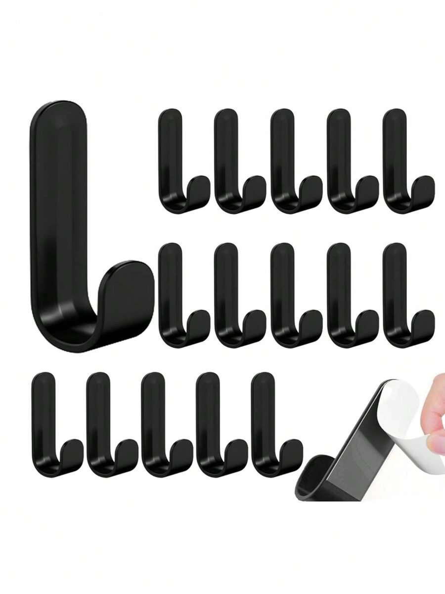 6 pièces/12 pièces Crochets muraux adhésifs, crochets muraux pratiques, porte-clés autoadhésif pour serviette, chapeau, douche, cuisine, salon, bureau
