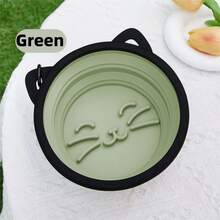 Tragbare Outdoor Silikon Faltschüssel, Napf für Katzen und Hunde, Haustier Wasserschüssel, Haustier Futterschüssel, Outdoor Haustier, Haustier Langsam Fressnapf, Tierschüssel, Tierwasserschüssel, Tragbar Outdoor