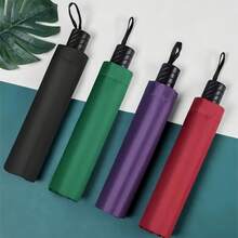 10 pies Sombrilla extra grande de doble capa, 120 cm de ancho cuando está plegada, protección UV reforzada - Morado - Ver 4