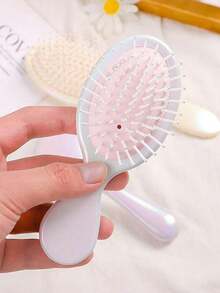Macaron Mini Cute Brush Portable Travel Wet And Dry Dual-Use Air Cushion Toothbrush Daily Travel Outing Use, Air Cushion Comb, Hair Accessories For Women, Girls