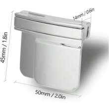 Belt Adjustment Clamp, Multifunctional Belt Clip, Adjustment, Pants Waist Shrink Folding Belt - Plata + Medio - Ver 4