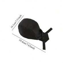 Mũ đầu bếp Unisex có thể điều chỉnh - Polyester thoáng khí, màu đen có logo màu trắng, lý tưởng cho nấu ăn, nhà hàng, khách sạn, trường học và bếp gia đình, đồ dùng đầu bếp chuyên nghiệp | Mũ có logo | Vừa vặn thoải mái, Mũ đầu bếp - màu đen - Xem 3