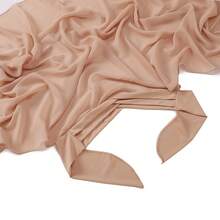 1pc 3-Layer Criss-Cross Headscarf, Convenient Hijab, Chiffon Muslim Headwrap