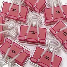 10pcs Colorful Cartoon Acrylic Clips, Office Supplies File Organizer, Creative Double-Sided Memo Holder, Fun File Organizer Clips, Cute Clips, Sticker Holder Clips, Christmas Holiday Gifts, Daily Storage Clips, Christmas Holiday Packaging Decor, Bag Sealing Clips