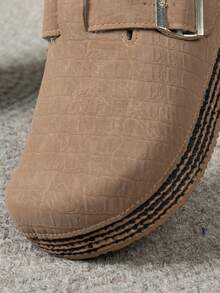 Pantuflas de tela de unicolor para uso casual en el hogar, otoño/invierno