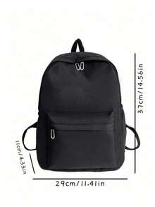 Customized Backpack, Ideal For Students Or Everyday Use; Fashionable And Versatile, Made Of Durable Nylon Material; Can Be Personalized With Name Or Holiday Greetings; Suitable For Both Men And Women; Elegant And Simple Design, Soft And Comfortable; Vibrant Colors; Adorable And Charming; Perfect For Casual Wear; Unique Personalized Gift For Family And Friends. - Black - View 8