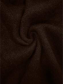 Áo khoác cardigan nữ dáng ôm, màu trơn, cổ chữ V, vai rớt, cài cúc kim loại, xẻ tà, tay dài, chất liệu dệt kim, thích hợp mặc ngoài vào mùa xuân/hè/thu. - Cà phê nâu - Xem 12