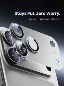 1 Confezione, Pellicola protettiva per obiettivo fotocamera Apple per iPhone 17 Pro Max /17 Pro/17/17Air/16Promax/16/16Pro/16plus/15/14/13/12/11 - [Grado militare antisfondamento da 12 pollici] [Forte adesione] Vetro temperato in metallo 9H+ Copertura protettiva completa per fotocamera per custodie per telefono, Argento