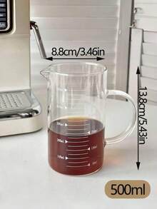 1 pieza Cafetera de goteo con escala de medición, cafetera de vidrio resistente al calor