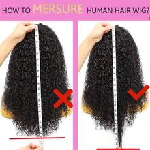 Kinky Curly V Part Wig Human Hair No Leave Out Glueless Wigs 180% Density V Shape Clip In Half  Vpart Curly Wig Natural Color No Glue No Sew In For Women Ready To Wear Upgrade U Part Wigs - Natural Black - 查看 7