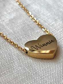 Colar de Dama de Honra para Casamento, Joias Personalizadas de Dama de Honra, Presente de Agradecimento para Dama de Honra, Colar com Nome em Formato de Coração, Colar de Proposta Personalizado - Multicolorido - Visão 8