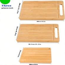 3pcs Extra Large Kitchen Bamboo Cutting Board Set, Heavy Duty Cutting Board With Juice Grooves, Bamboo Cutting Board Set For Meat, Vegetables, Fruits. Gift For Mother'S Day. Father'S Day. Father Gift. Family And Friends. Essential Kitchen Tools. - Maroon - View 2
