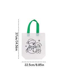12pcs Christmas Gift Bags, Snowman/Christmas Tree/Santa Claus Pattern, Can Be Graffiti DIY Color, Desktop Decoration Supplies, Christmas Party Decoration Supplies, Suitable For Holiday Parties, Theme Events, Gift Packaging Supplies, Send To Family And Friends Christmas Christmas Decorations Christmas Pajamas Christmas Gifts Christmas Decor