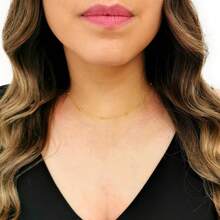 Choker - Gargantilla - 90s - Choker diseño bolita o flecha - Chapa de oro Premium - Ajustable - Tutti Joyería Artesanal (Bolita) - Bolita - Ver 6