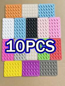 4/3pcs Double-Sided Thickened Silicone Phone Sticky Grip, Non Slip Silicon Adhesive Phone Stand Sticky Phone Case Mount Hands-Free Phone Accessories Holder For Selfies And Videos,1/2/5/8/10/20pcs,Multifunctional Phone Accessory ,Fits All Models