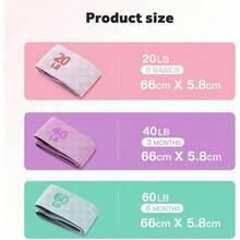 Adjustable Weight Bench 3 Level Resistance Bands - For Home Gym Fitness Stretching, Strength Training,Stretch Bands For Working Out Women Or Men - Hồng - Xem 7