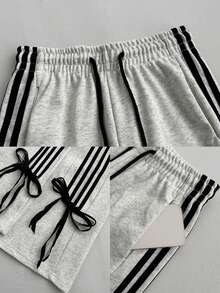 [New Sensation Free Shipping]26SS Spring Summer Panel Line Sweatpants Women's Bottoms Wide Pants Office Casual Stretch Elastic Waist Straight Relaxed Fit Slimming Effect Comfortable To Wear Leg-Lengthening Visual Effect Beautiful Silhouette All Season Lowest Price The Butterfly Design At The Leg Opening Adds An Accent, Adding A Touch Of Elegance To The Simple Design. These Versatile Women's Pants Blend Naturally Into Various Scenes, From Everyday Shopping And Outings To Dressing Up For Dates And Business Casual Styles For Commuting, And Can Be Worn With Confidence In Any Situation. - 黑色 - 查看 6