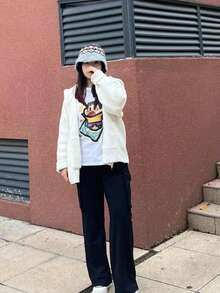 Women Pants - 黑色 - 查看 5