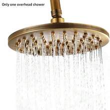1 Đầu vòi sen phun mưa, Đầu vòi sen cố định trong phòng tắm, Dễ lắp đặt, Đầu vòi sen có thể điều chỉnh, Thay thế, Phụ kiện phòng tắm, Đồng thau nguyên khối - Nhiều màu - Xem 3