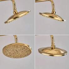 1 Đầu vòi sen phun mưa, Đầu vòi sen cố định trong phòng tắm, Dễ lắp đặt, Đầu vòi sen có thể điều chỉnh, Thay thế, Phụ kiện phòng tắm, Đồng thau nguyên khối - Nhiều màu - Xem 8