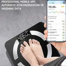 Smart Digital Weight And Body Fat Scale, High Precision, Bathroom Weighing Scale, Connects To Mobile App To Measure 17 Indicators Including Weight, BMI, Etc.