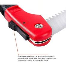 Sierra de mano plegable, sierra de camping/poda con robusta sierra plegable profesional de 7 pulgadas, sierra plegable de 180 mm - Negro y rojo - Ver 5