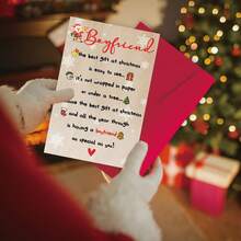 1pc Funny Christmas Card For Boyfriend,Christmas Gifts For Men,Xmas Gift Ideas For Boyfriend From Girlfriend,Lovely Christmas Card For Him