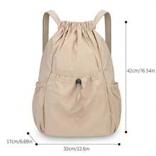 Lightweight, Foldable Backpack For Men, Suitable For Outdoor Activities And Commuting, Large Capacity, Korean Style, Unisex Festival Beach Weekend Bag Bag For School College Beach Bag, Bags For Traveling - Multicolor - View 4