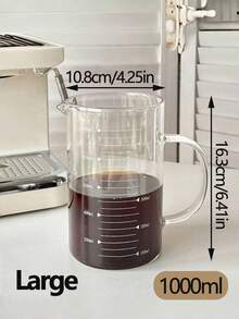 1 pieza Cafetera de goteo con escala de medición, cafetera de vidrio resistente al calor