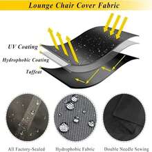 SIHAIAN Patio Lounge Chair Cover Waterproof Outdoor Chaise Lounge Covers UV Resistant Special Fixed Design 68Lx32Wx32H Black 2Pack Patio Furniture Covers