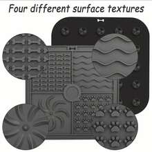 1/2 piezas Alfombrilla cuadrada para lamer para perros, tazón de alimentación lenta de silicona con ventosa, almohadilla de entrenamiento para perros