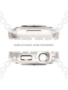 2 Packs Bling Case Crystal Rhinestone Protector Bumper With Screen Protector Compatible With Apple Watch Cover For Series Ultra/SE/11/10/9/8/7/6/5/4/3/2/1, Compatible For Apple Watch Case 38/40/41/42/44/45/46/49mm, Protective Face Cover Sparkling, Silver+Starlight Color