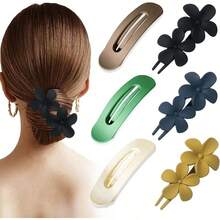 pinza para el cabello  6 Piezas Pinzas para Cabello - Broches para Cabello de Mujer, Mate Antideslizante Multiestilo, Accesorios para Cabello Mujer para Todos Los Peinados (Neutros) - Neutrales - Ver 10