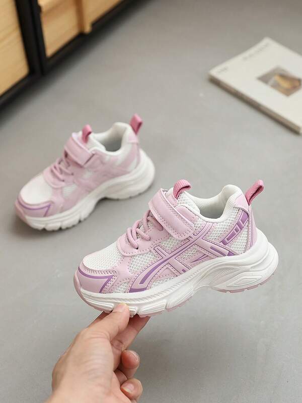 Kids Breathable Mesh Sports Shoes, New Boys & Girls Chunky Sneakers, Anti-Slip Soft Bottom Casual Shoes