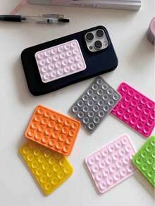 4/3pcs Double-Sided Thickened Silicone Phone Sticky Grip, Non Slip Silicon Adhesive Phone Stand Sticky Phone Case Mount Hands-Free Phone Accessories Holder For Selfies And Videos,1/2/5/8/10/20pcs,Multifunctional Phone Accessory ,Fits All Models