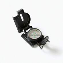 1 pieza Brújula americana individual, brújula multifuncional con tapa abatible, brújula luminiscente para exteriores