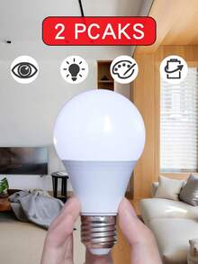 2pcs E27 LED Light Bulbs, 7W/9W/12W/15W LED Indoor Lighting Bulbs, High Brightness Low Energy Consumption, Living Room Home LED Bulbs