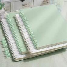 Customizable DIY Clip-On Loose-Leaf Notebook, Schedule Planner, Self-Discipline Time Log Loose-Leaf Notebook, Windless Portable Accounting Notebook, Spiral Notebook, Thick Dot Grid Paper, Macaron Transparent Hard Cover, Suitable For Bullet Journaling - Multicolor - View 4