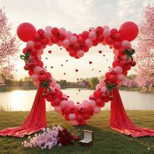 115Pcs Cherry Balloon Garland Arch Kit With Pink, Red And White Balloons For Birthday Party, Baby Shower, Wedding, Bridal Party, Christmas New Year Decoration - Multicolor - View 3